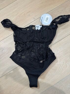 Princess Polly Black Lace Underwire Bodysuit